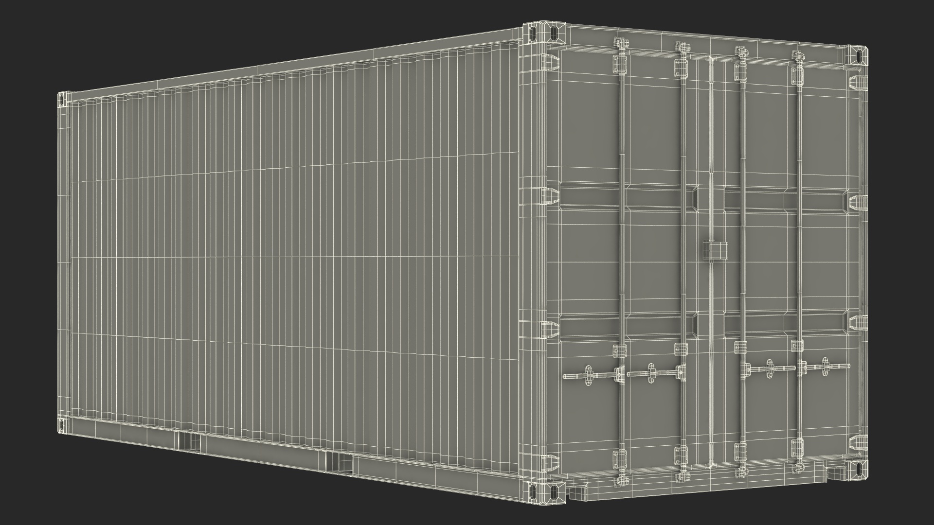 3D model Cargo Shipping Container 20 ft