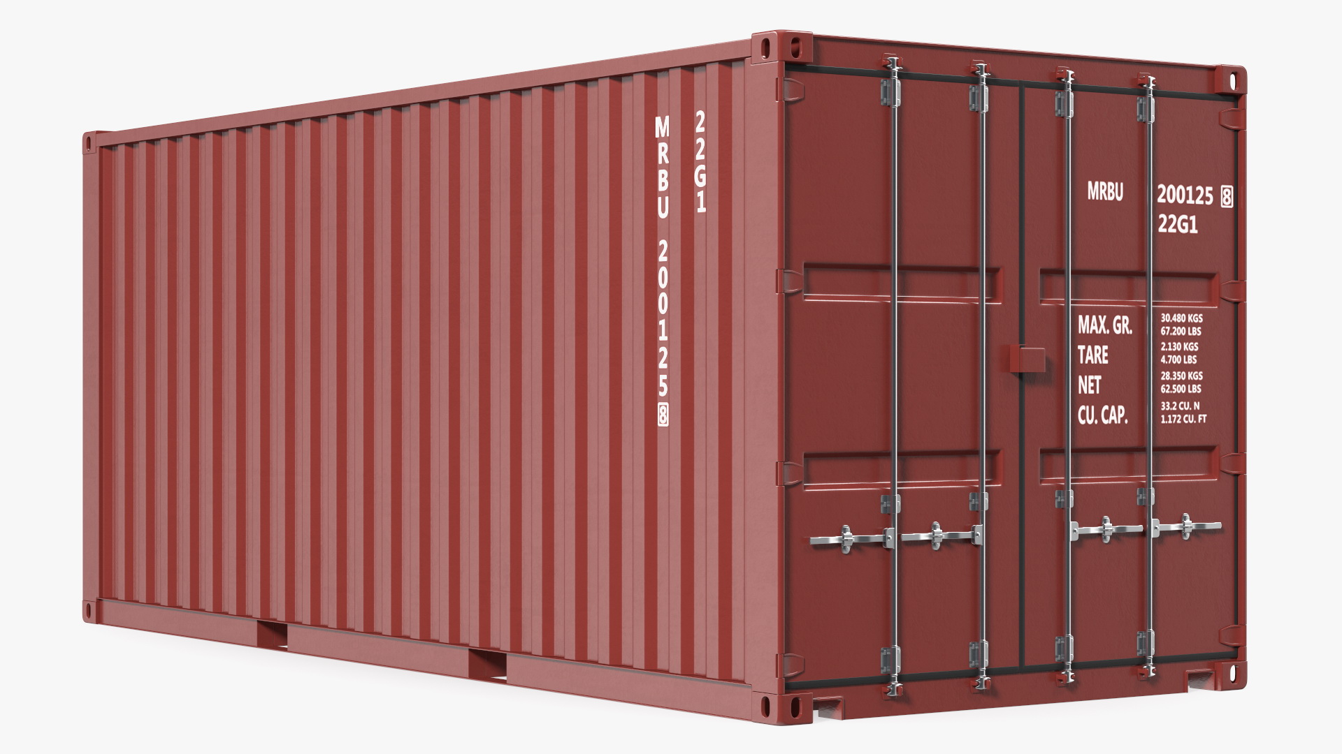 3D model Cargo Shipping Container 20 ft