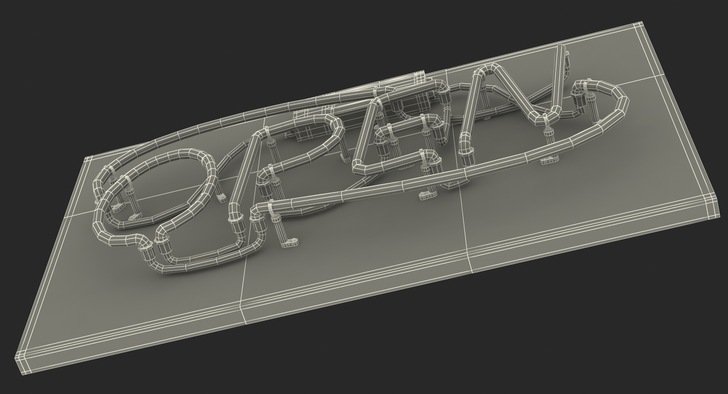 Neon Sign Open 3D model