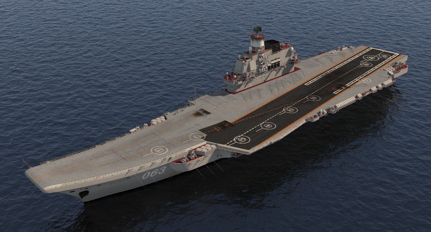 Russian Aircraft Carrier Admiral Kuznetsov 3D