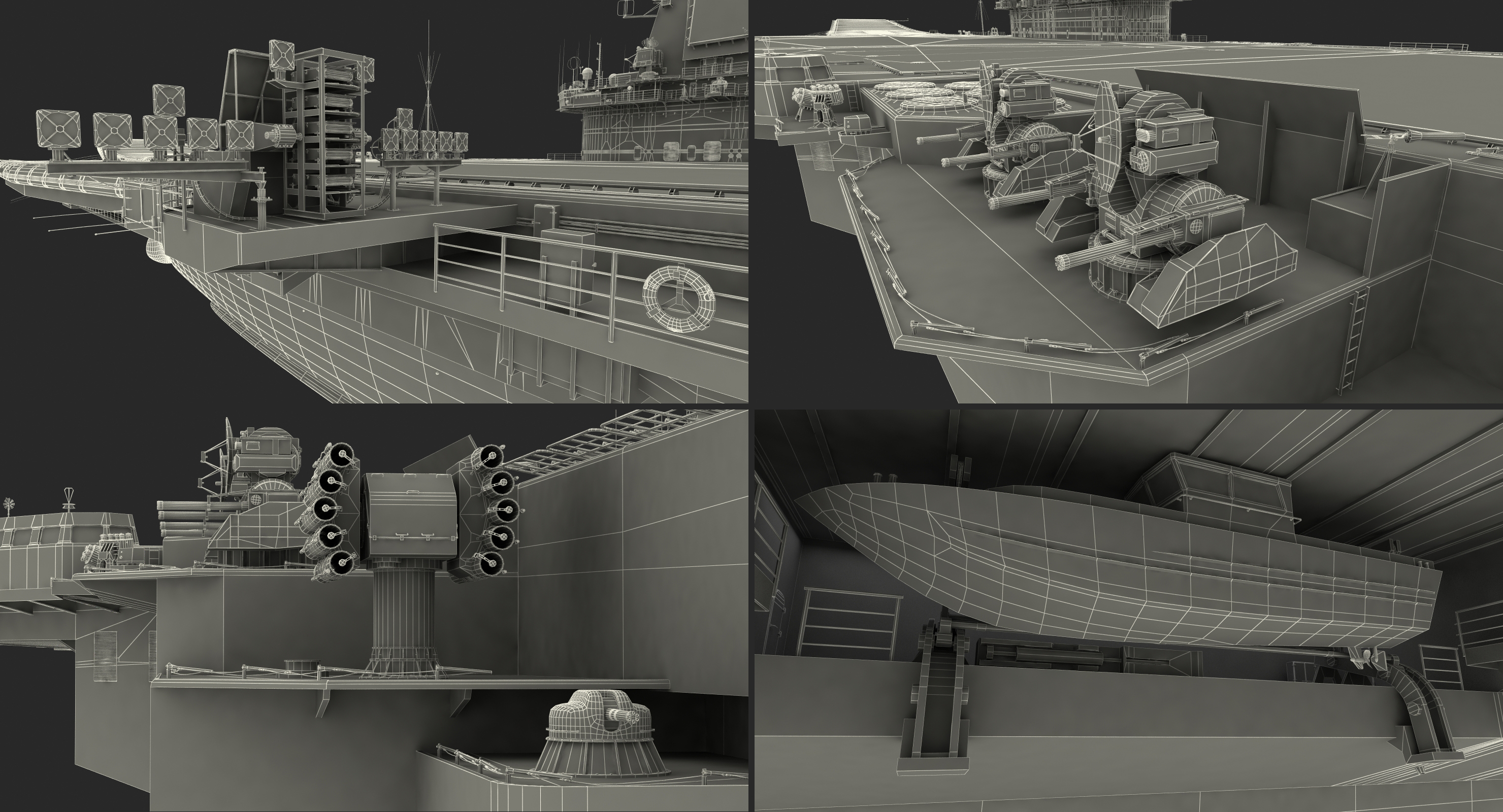 Russian Aircraft Carrier Admiral Kuznetsov 3D