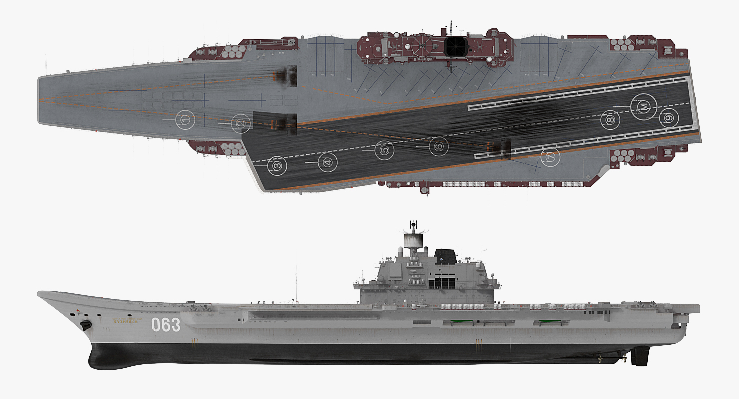 Russian Aircraft Carrier Admiral Kuznetsov 3D