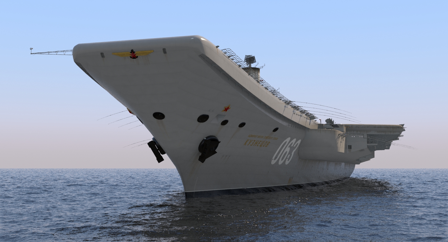 Russian Aircraft Carrier Admiral Kuznetsov 3D