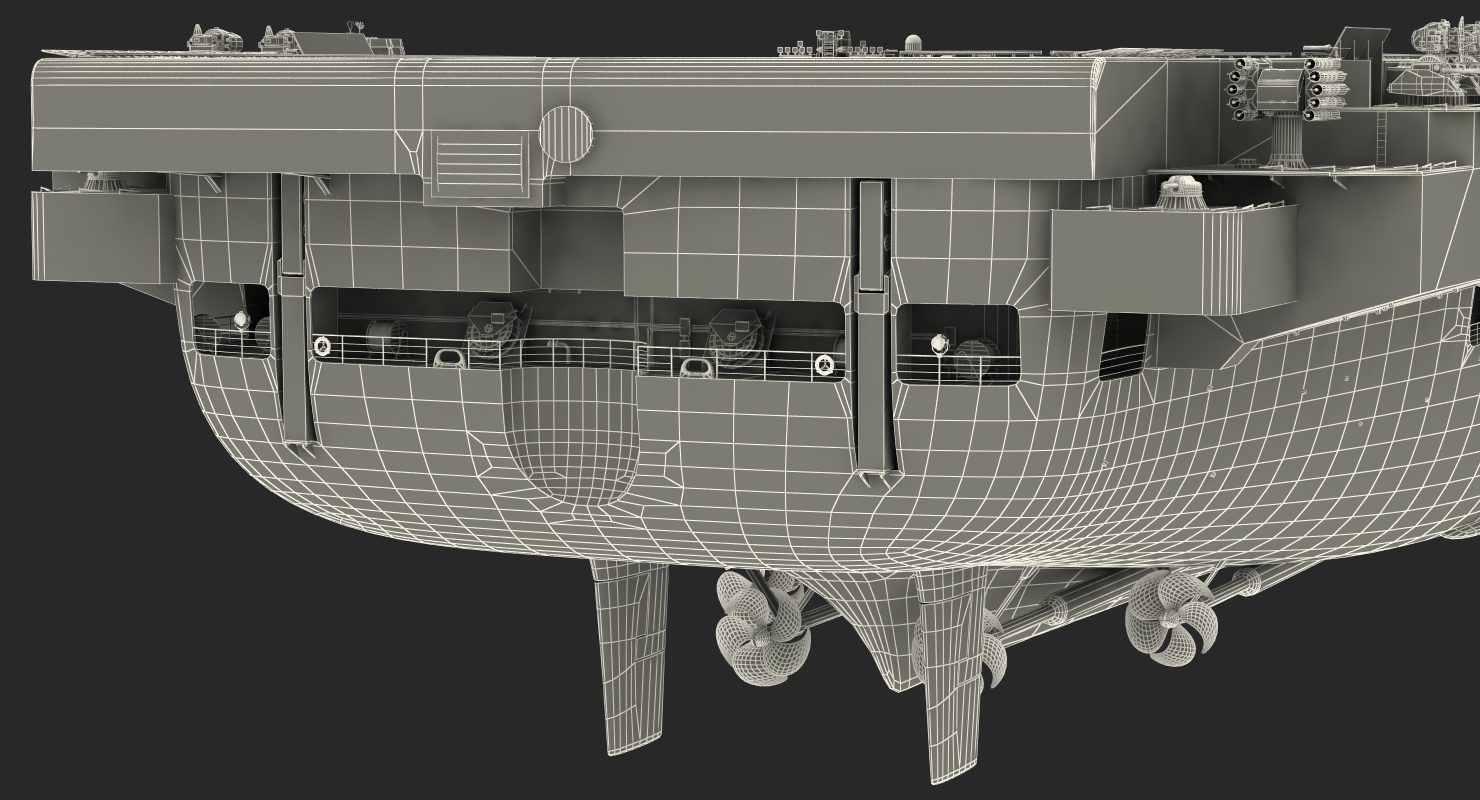 Russian Aircraft Carrier Admiral Kuznetsov 3D