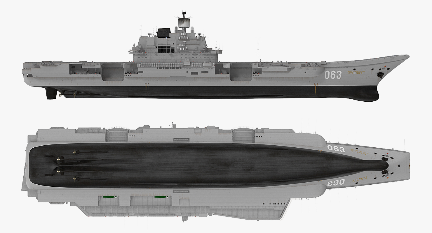 Russian Aircraft Carrier Admiral Kuznetsov 3D