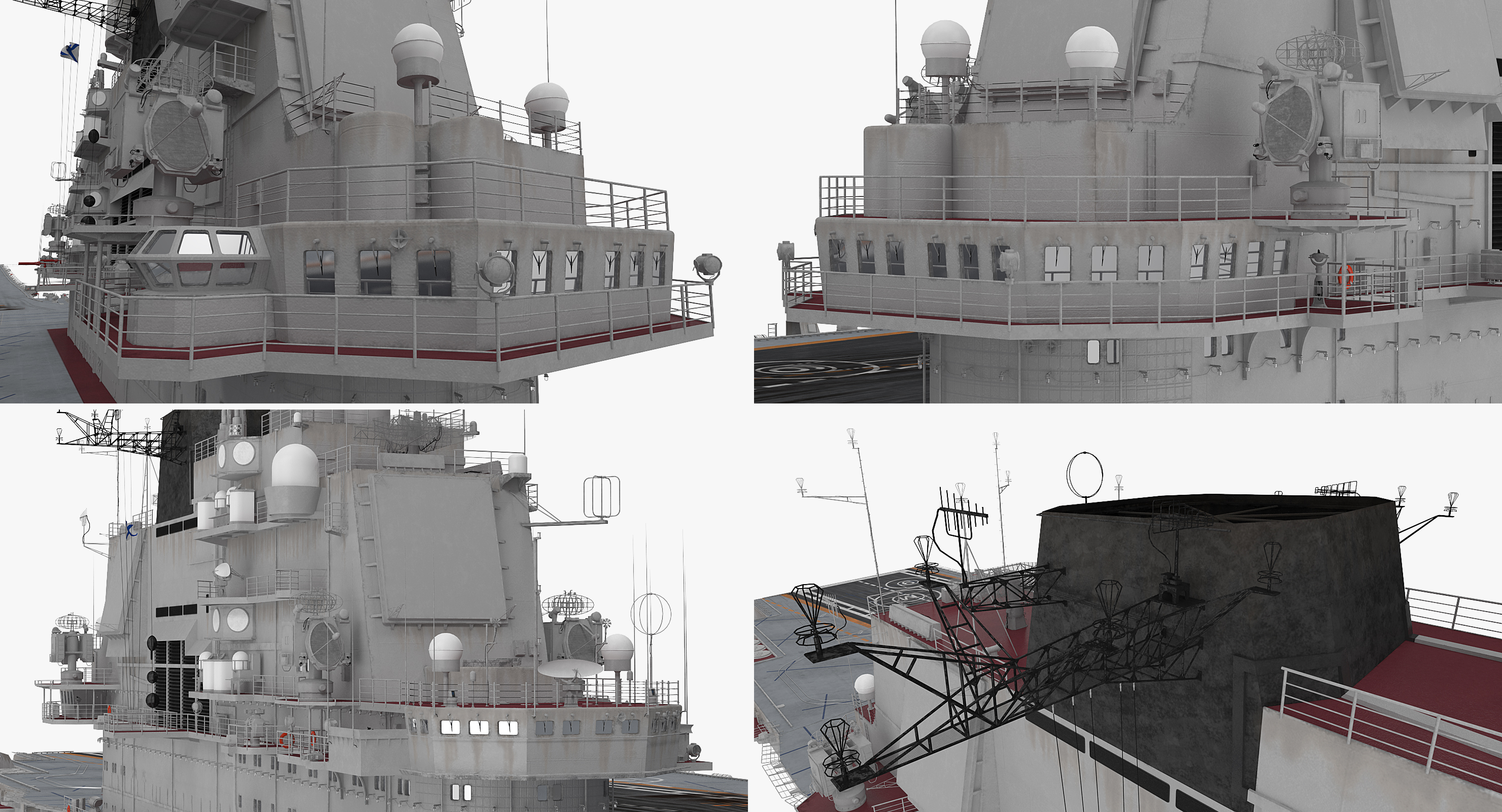 Russian Aircraft Carrier Admiral Kuznetsov 3D