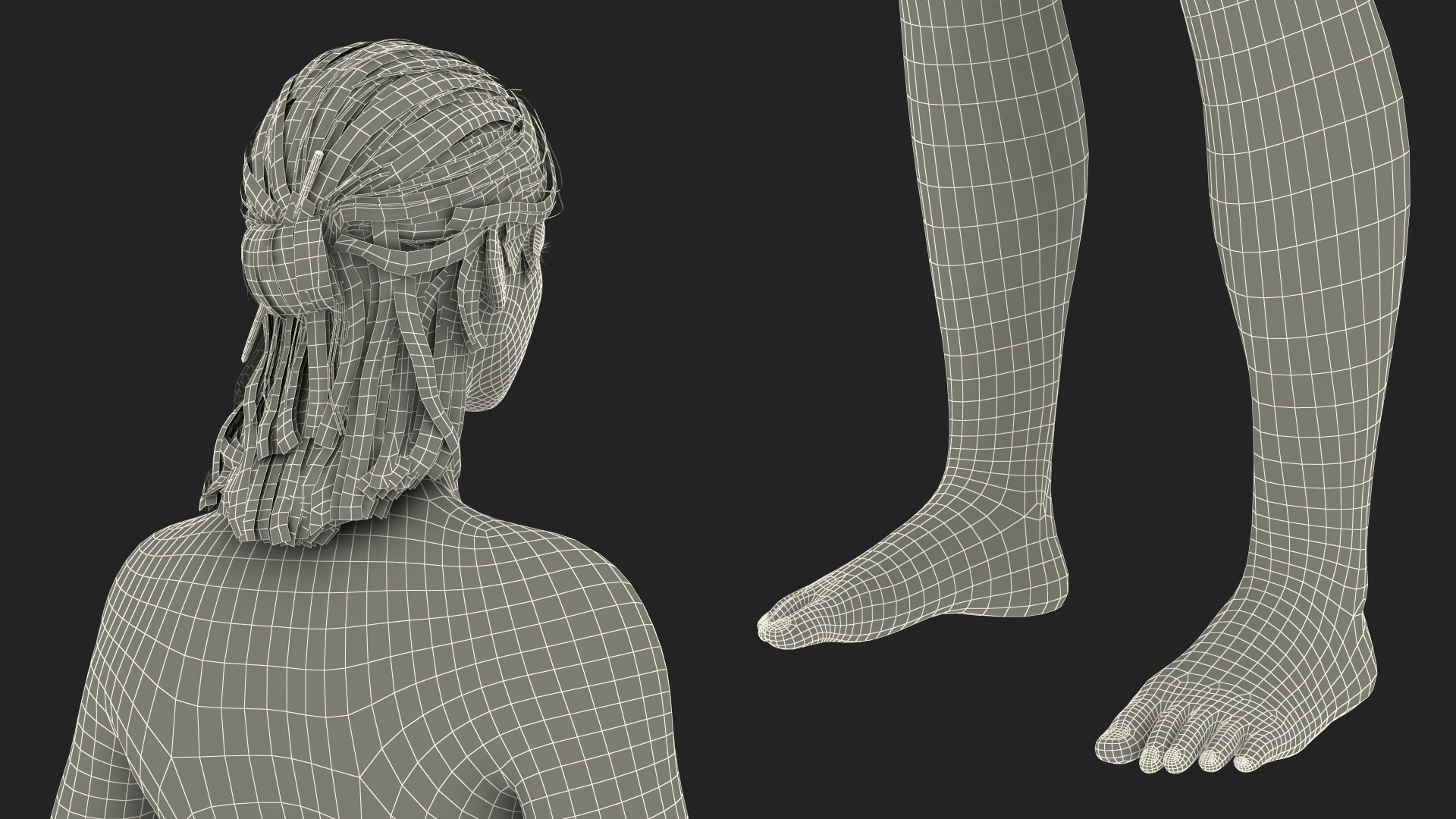 Realistic Skin and Full Body Anatomy Asian Female 3D model