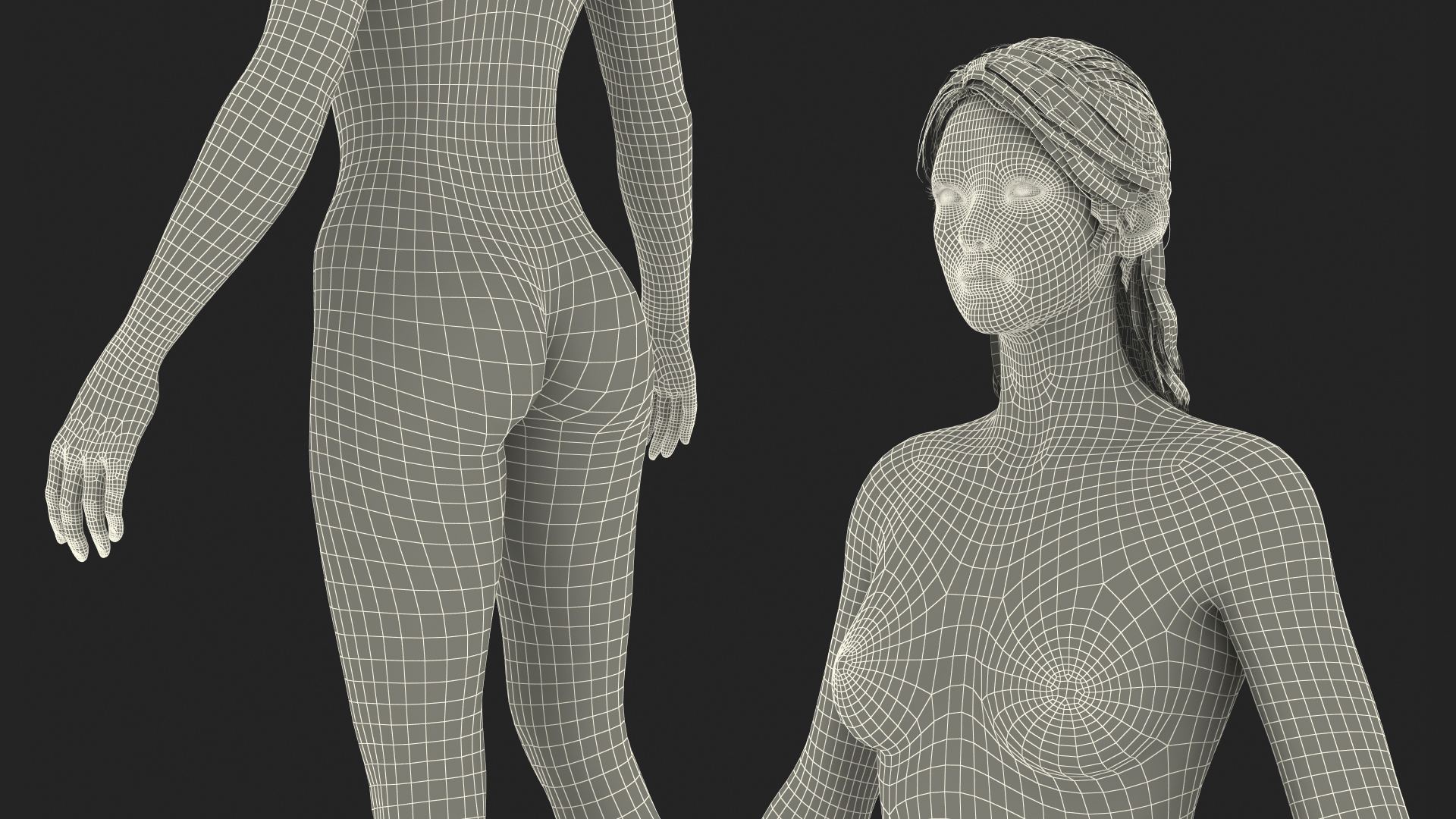 Realistic Skin and Full Body Anatomy Asian Female 3D model