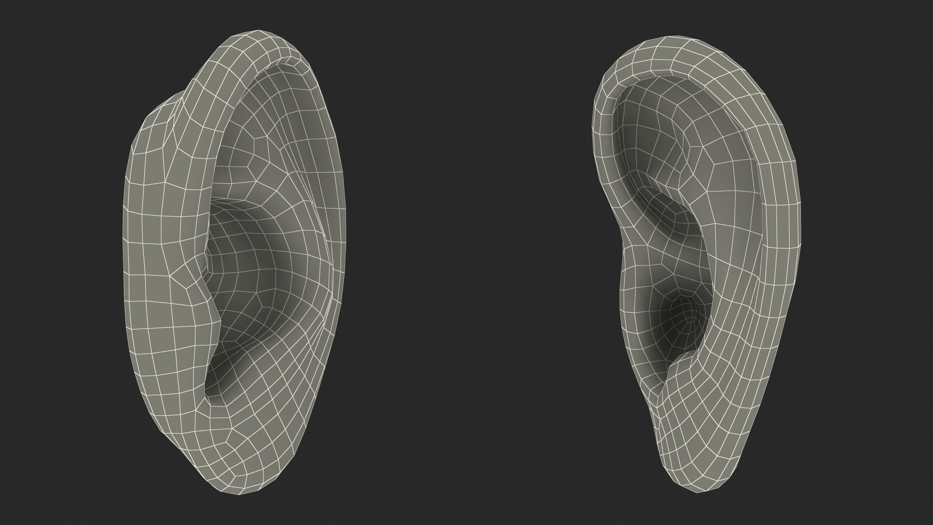 Realistic Human Ear Left 3D model