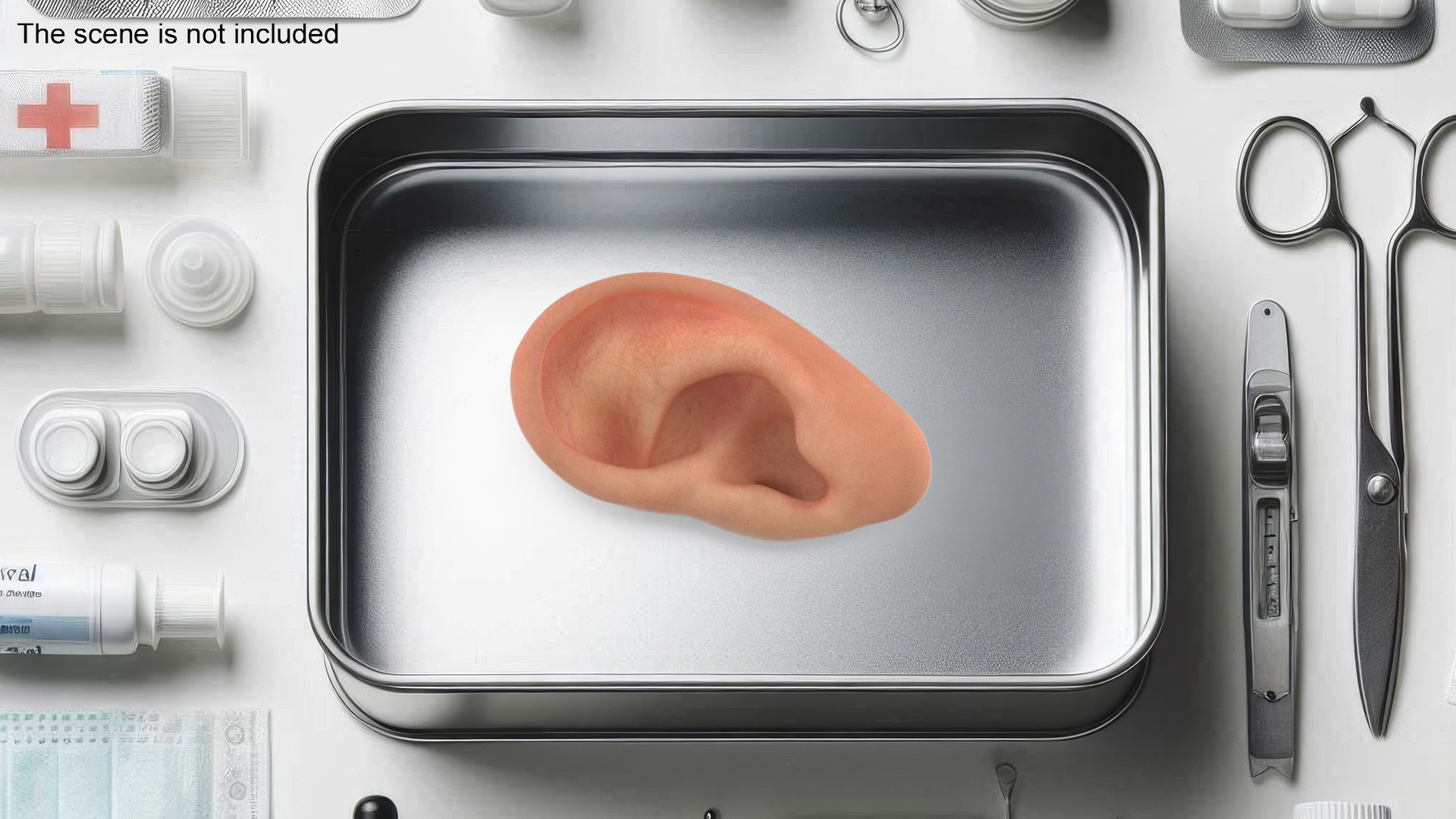 Realistic Human Ear Left 3D model