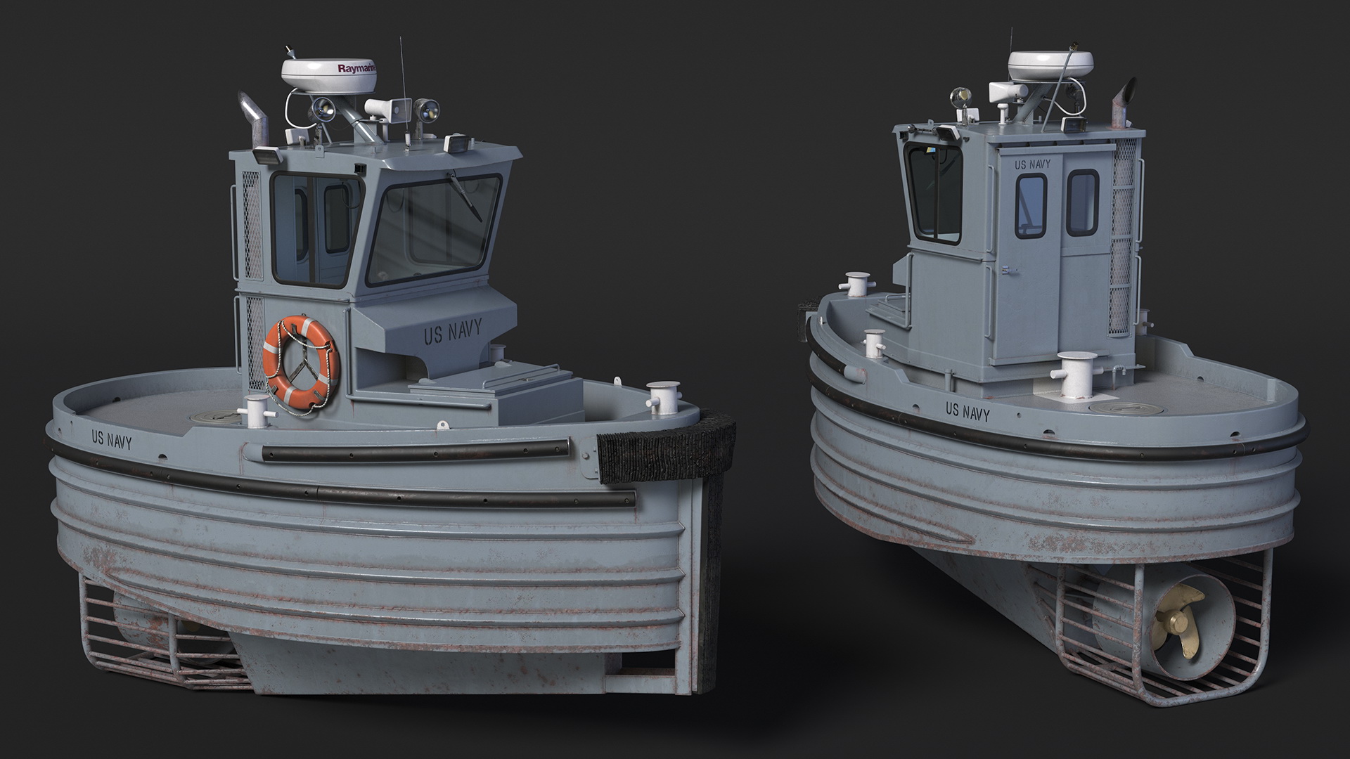 3D Boomin Beaver US NAVY Boat Rigged model