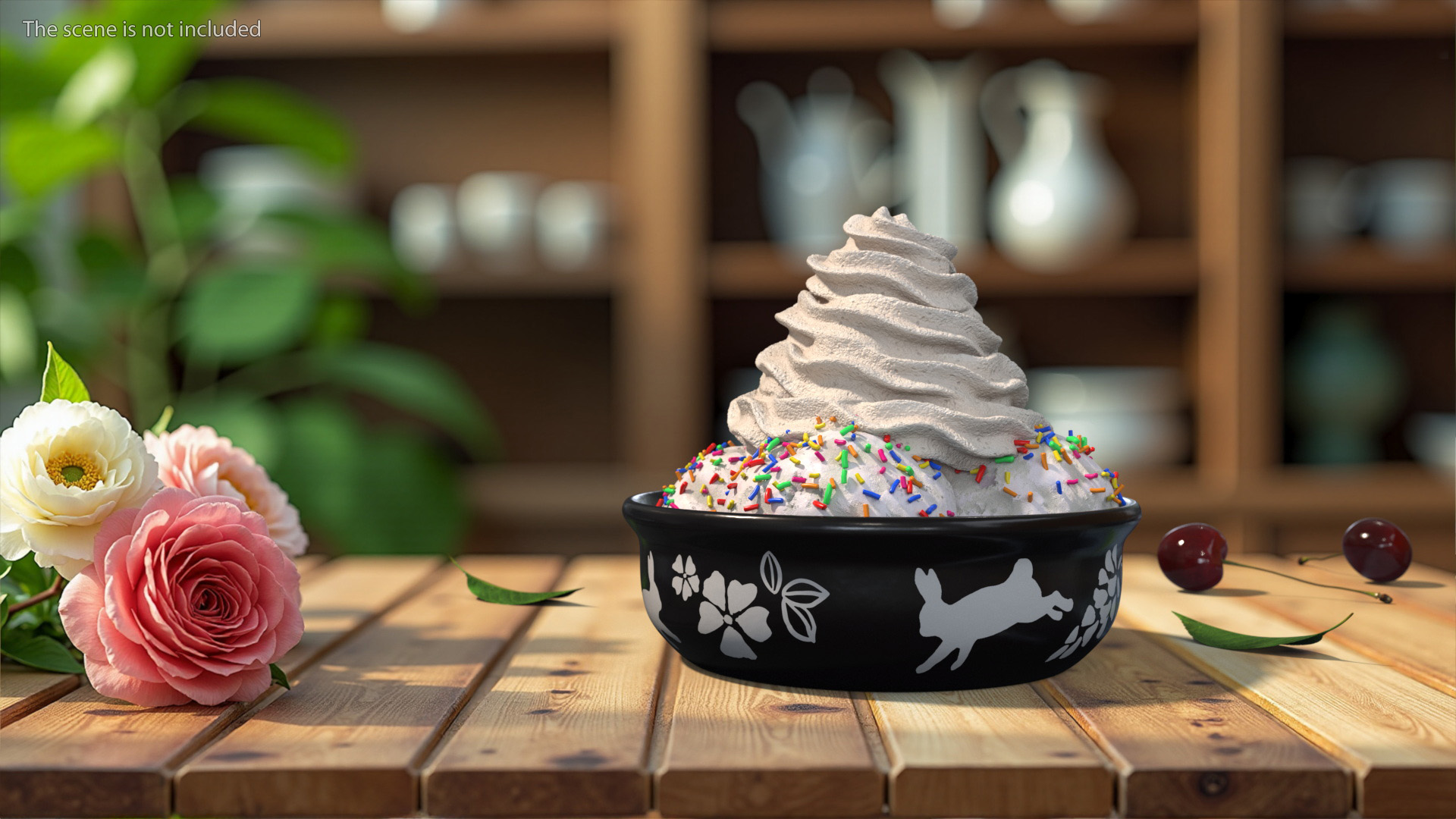 3D Ice-Cream with Whipped Cream model