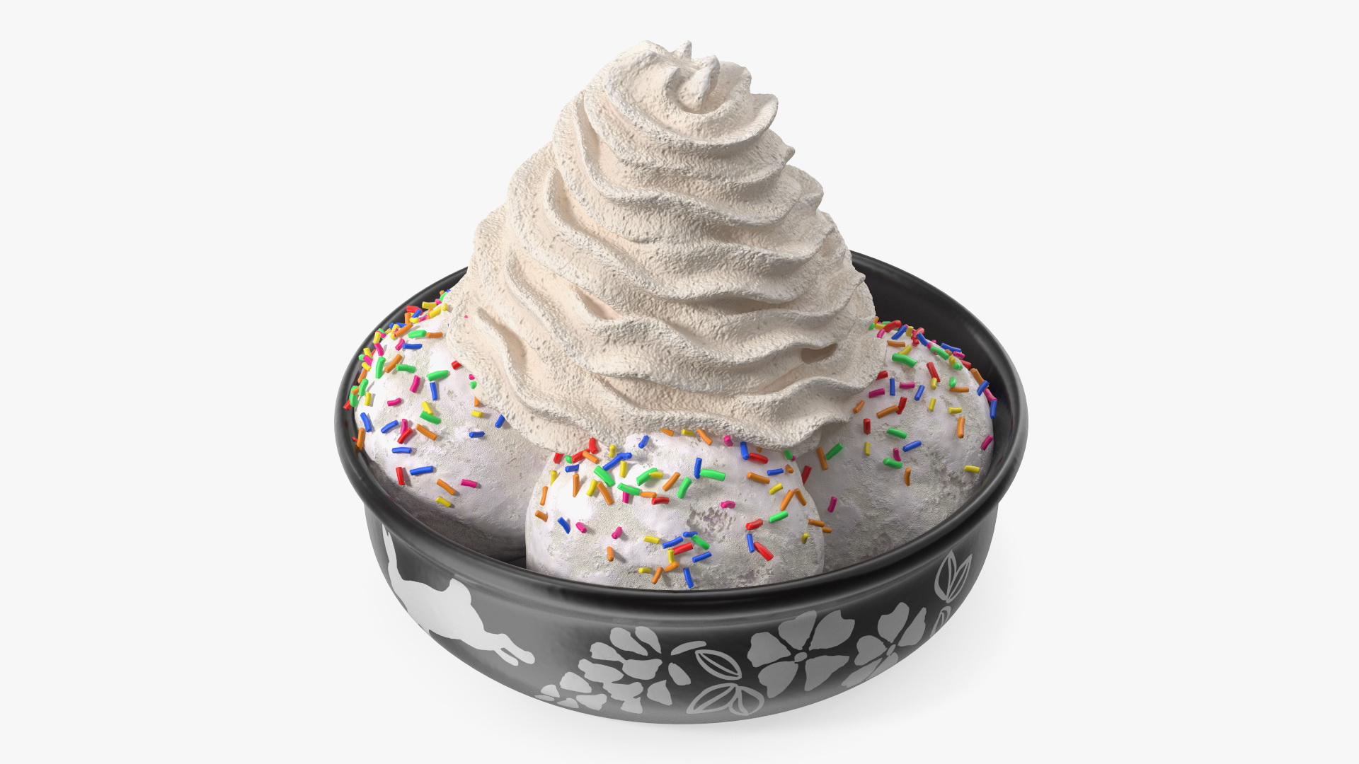3D Ice-Cream with Whipped Cream model