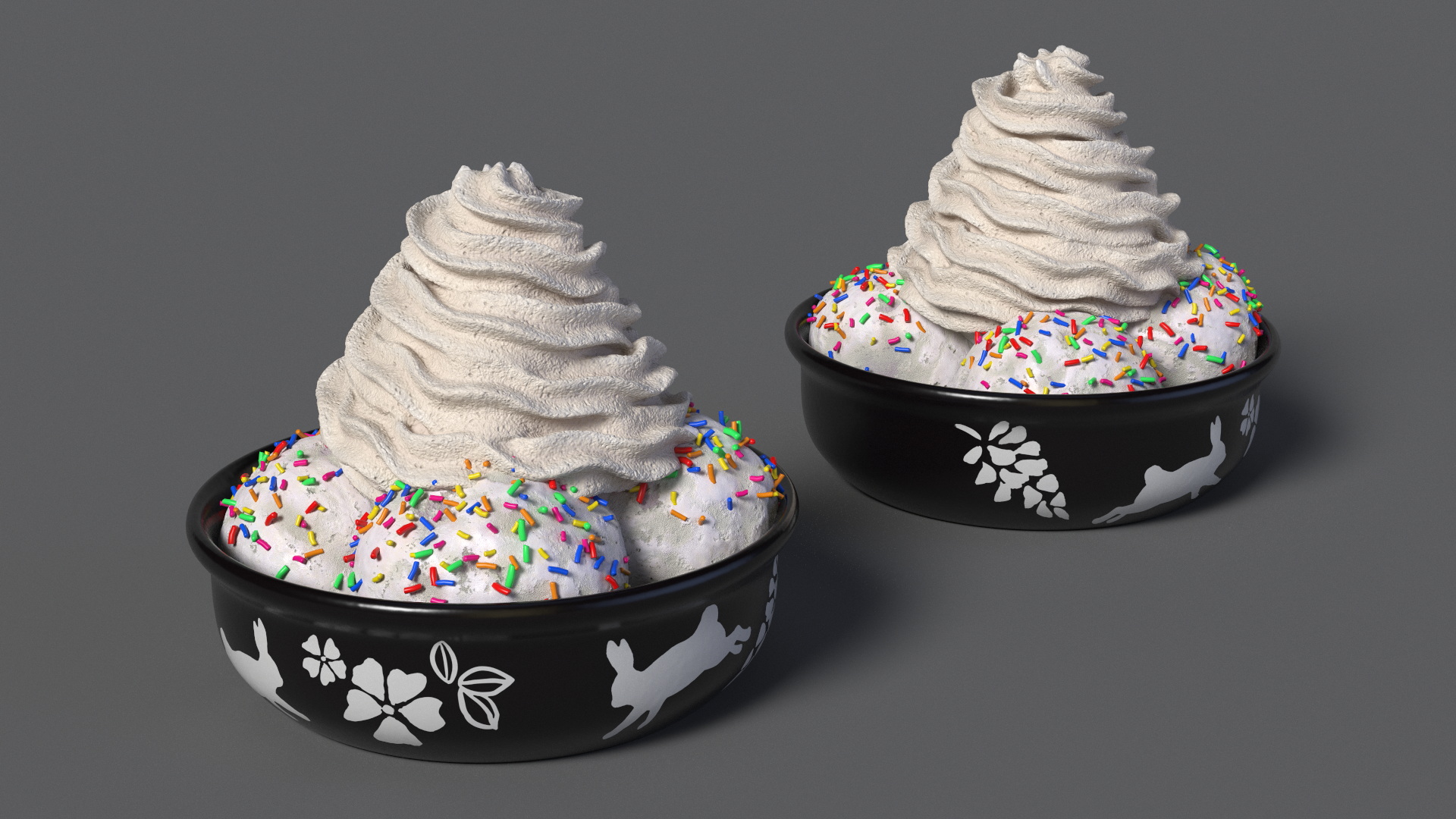 3D Ice-Cream with Whipped Cream model