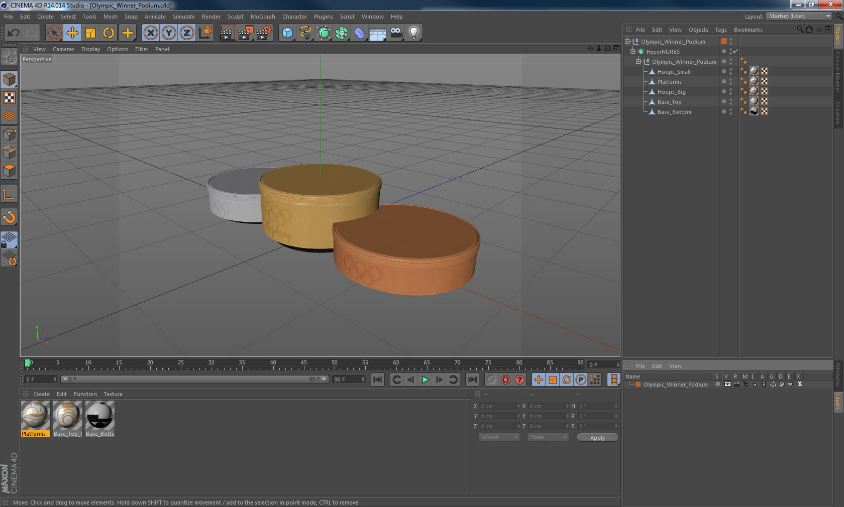 3D Olympic Winner Podium