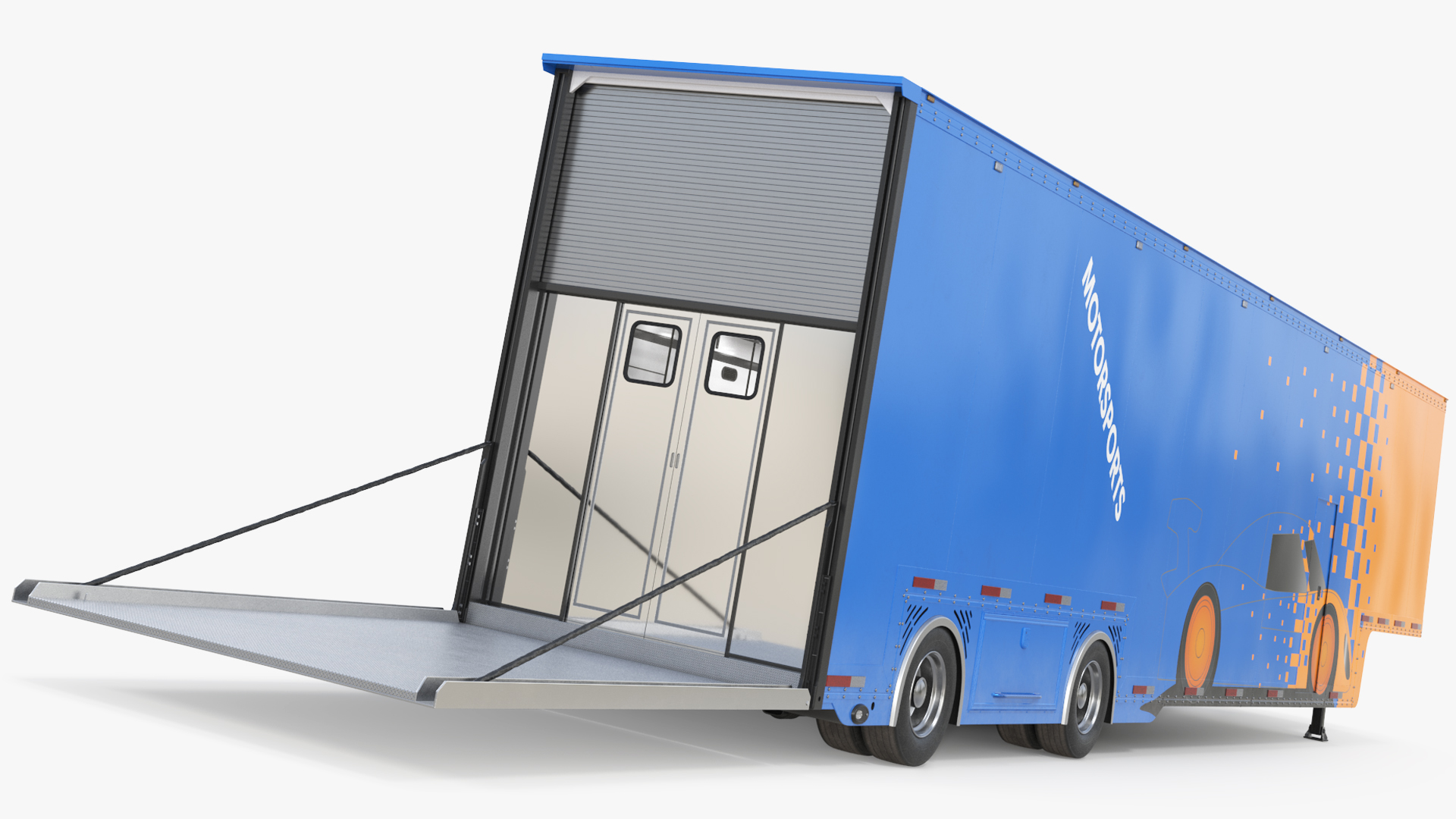 Featherlite 53 Race Transporter with Interior 3D model preview