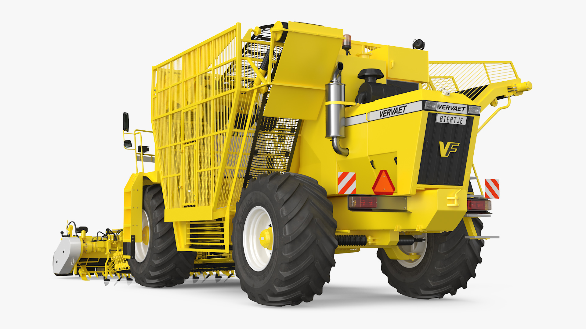 3D Agricultural Beet Harvester Machine Vervaet 17T Yellow Rigged
