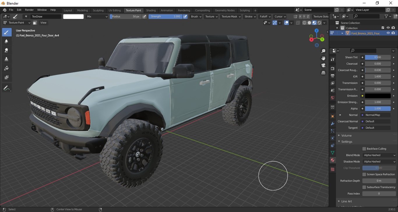 3D model Ford Bronco 2021 Four Door 4x4