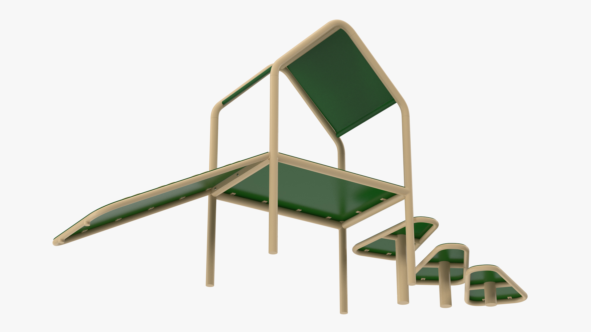 Dog Park Canine Condo Green 3D