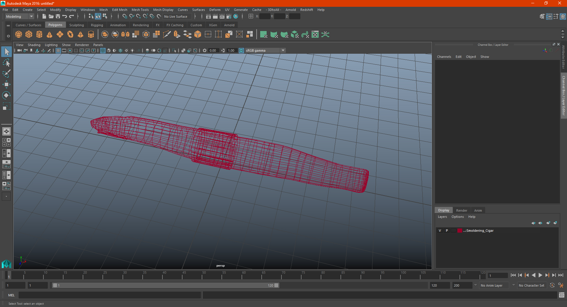 3D Smoldering Cigar