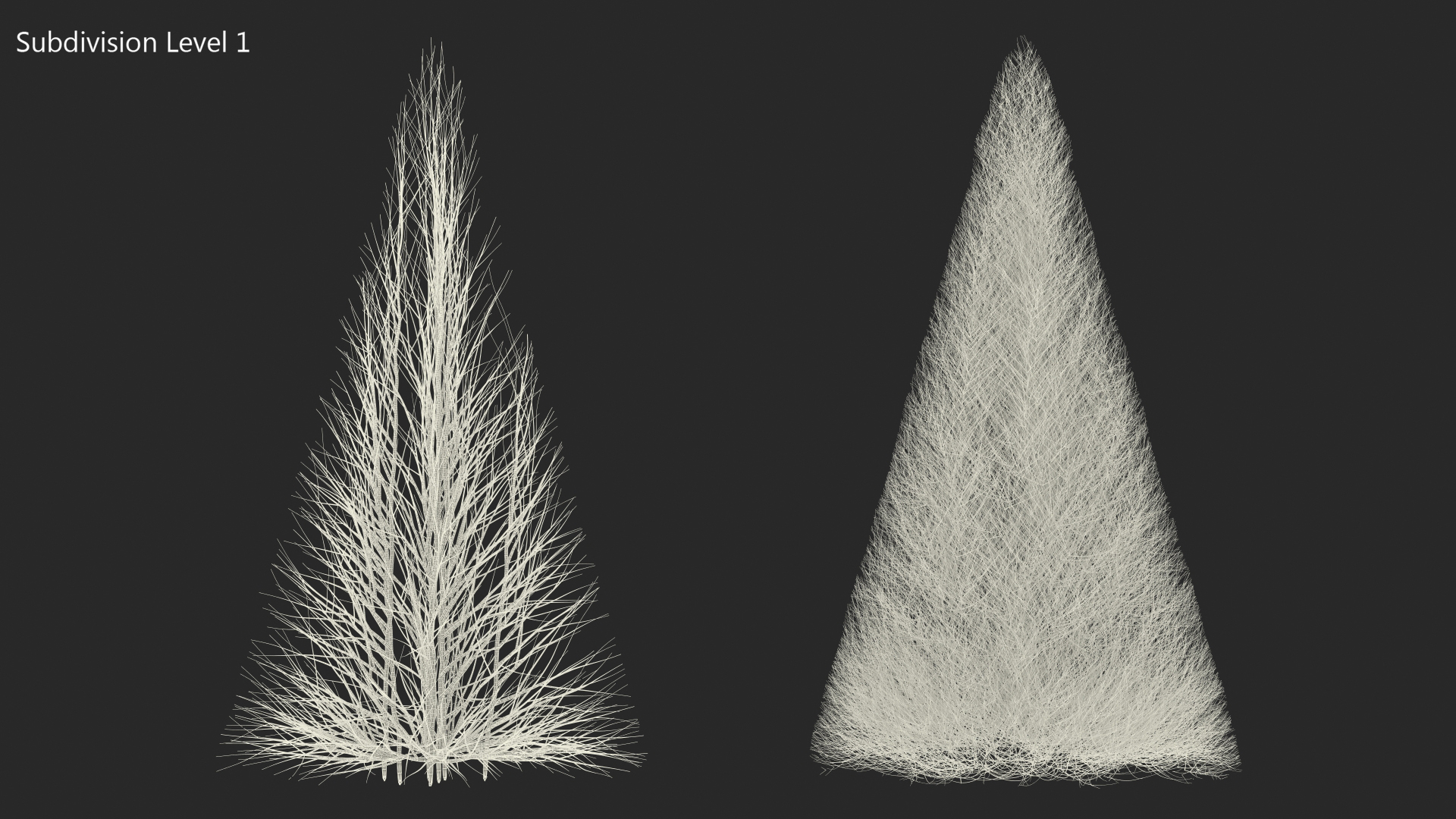 3D model Pyramidal Bare Shrub