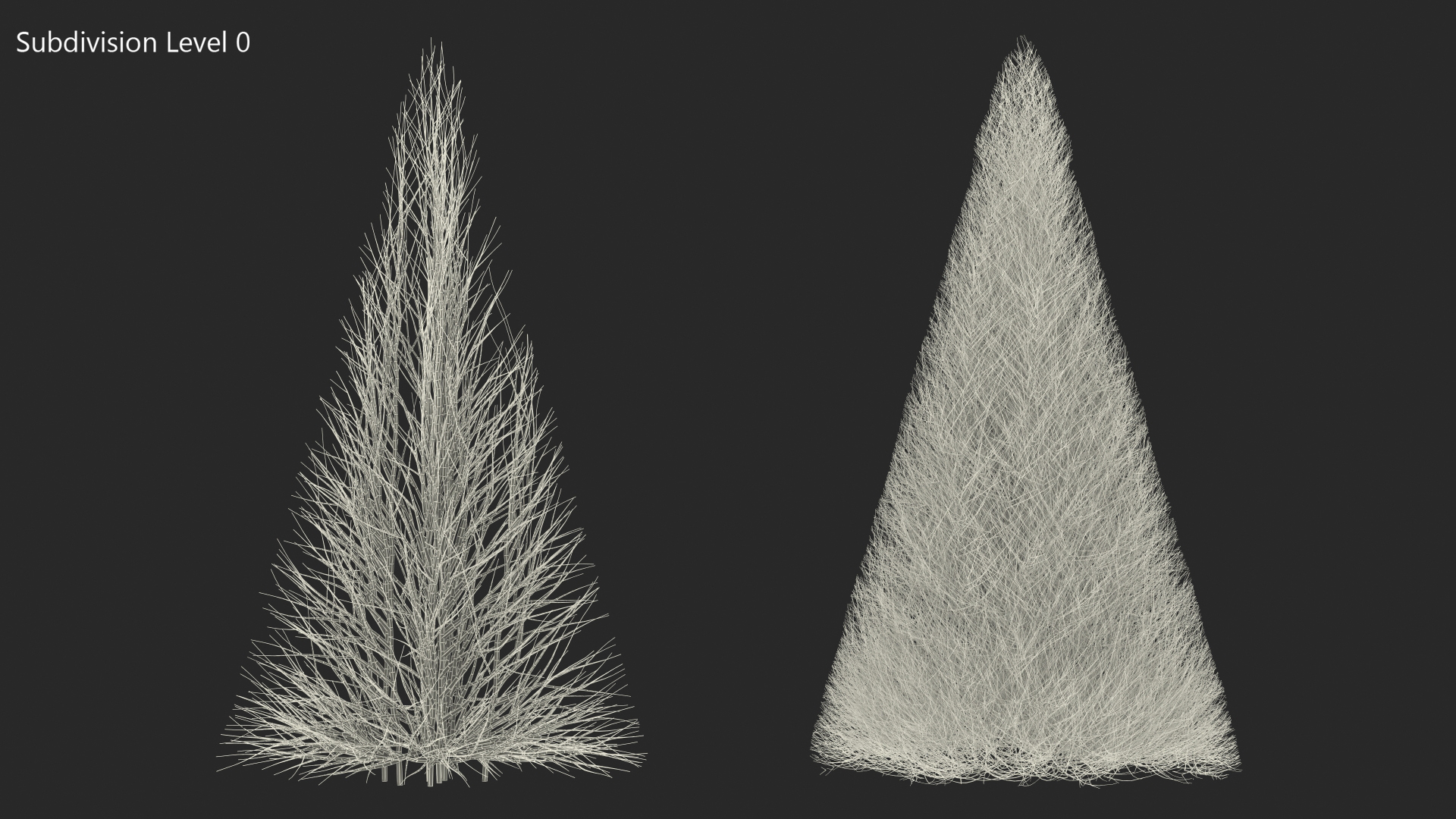 3D model Pyramidal Bare Shrub