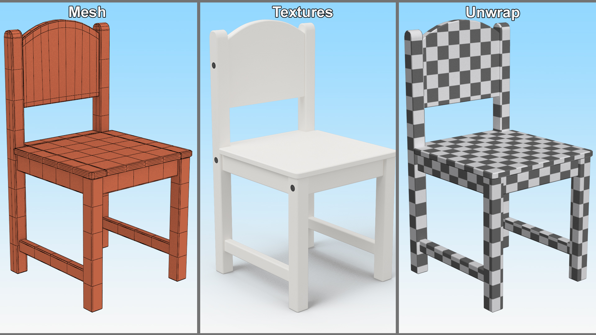 Chair for Children IKEA SUNDVIK White 3D