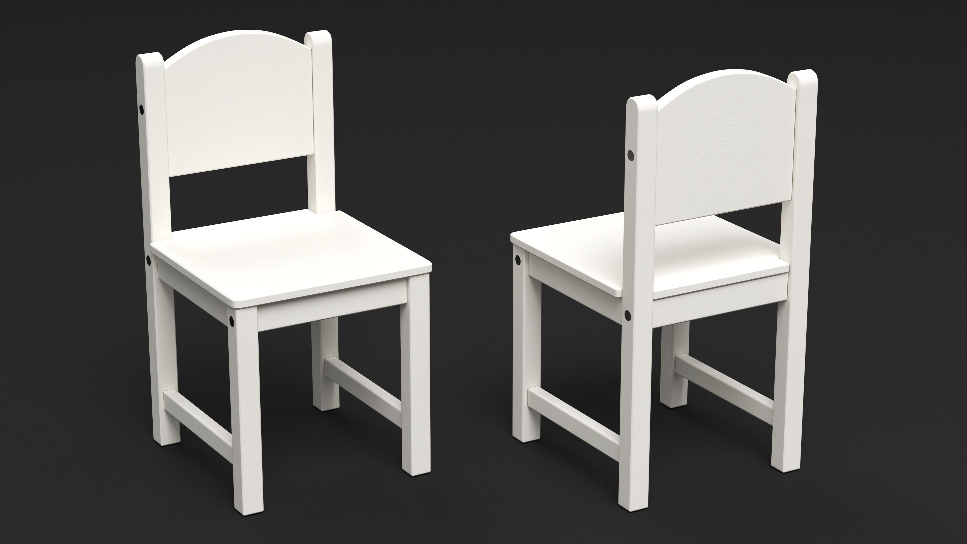 Chair for Children IKEA SUNDVIK White 3D