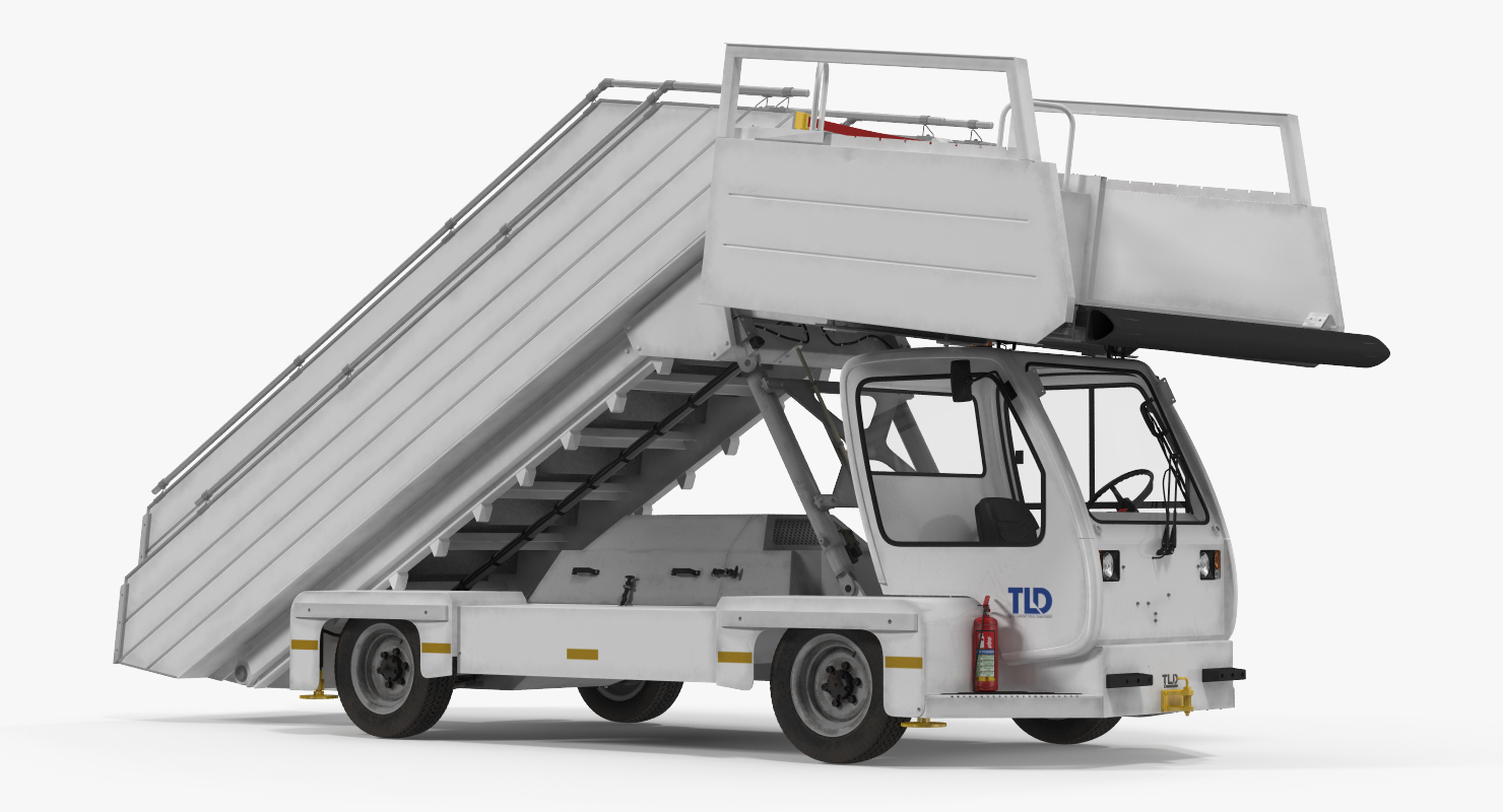 3D Passenger Boarding Stairs Car TLD ABS 580 Rigged model