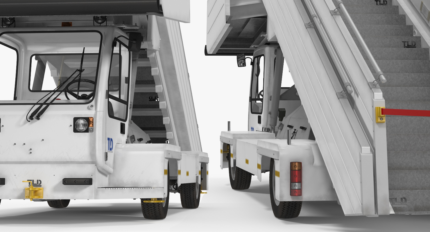 3D Passenger Boarding Stairs Car TLD ABS 580 Rigged model
