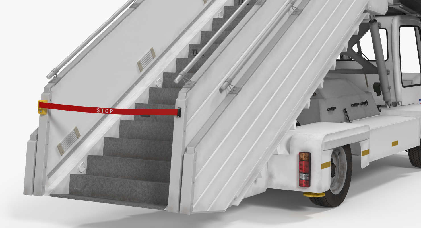 3D Passenger Boarding Stairs Car TLD ABS 580 Rigged model