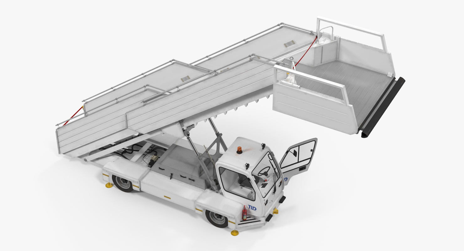 3D Passenger Boarding Stairs Car TLD ABS 580 Rigged model