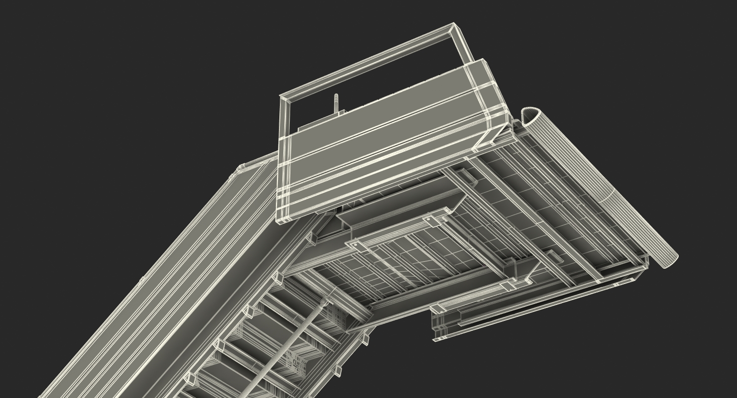 3D Passenger Boarding Stairs Car TLD ABS 580 Rigged model