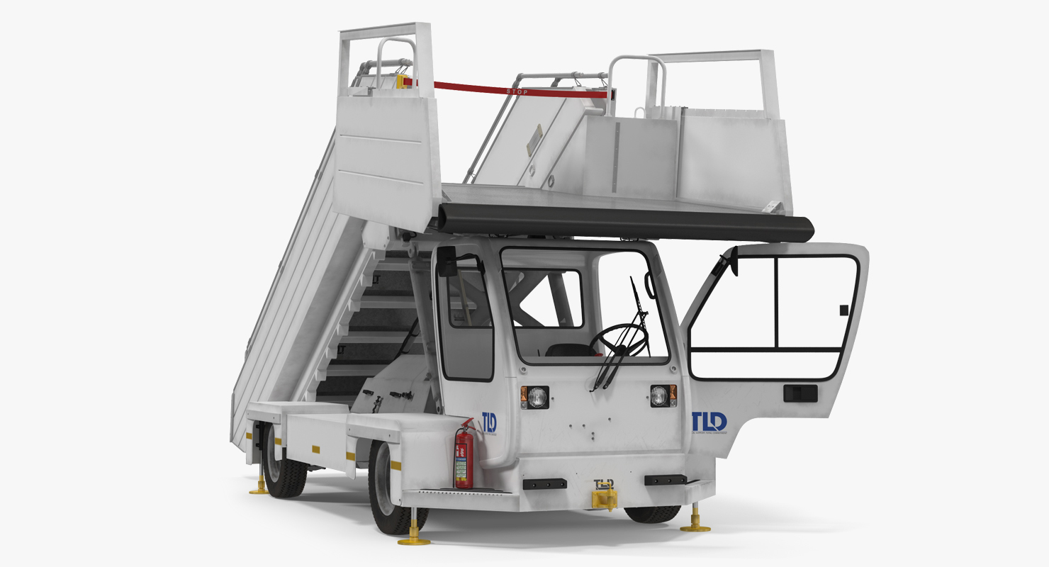 3D Passenger Boarding Stairs Car TLD ABS 580 Rigged model