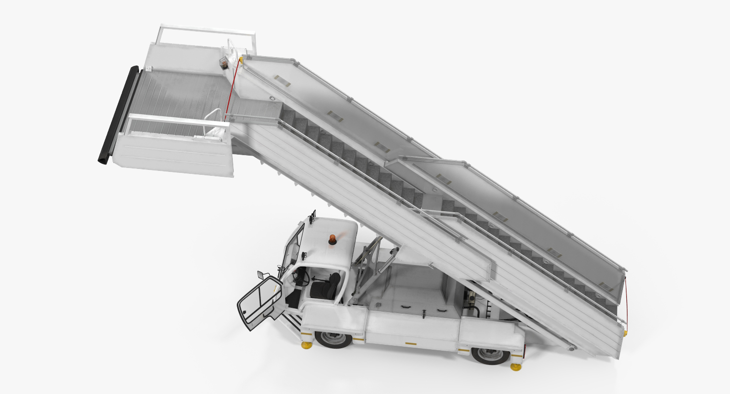 3D Passenger Boarding Stairs Car TLD ABS 580 Rigged model