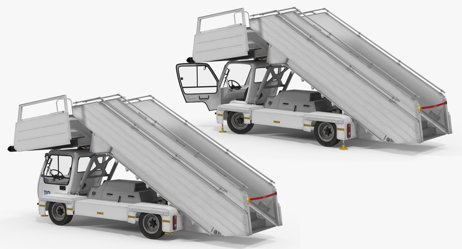 3D Passenger Boarding Stairs Car TLD ABS 580 Rigged model