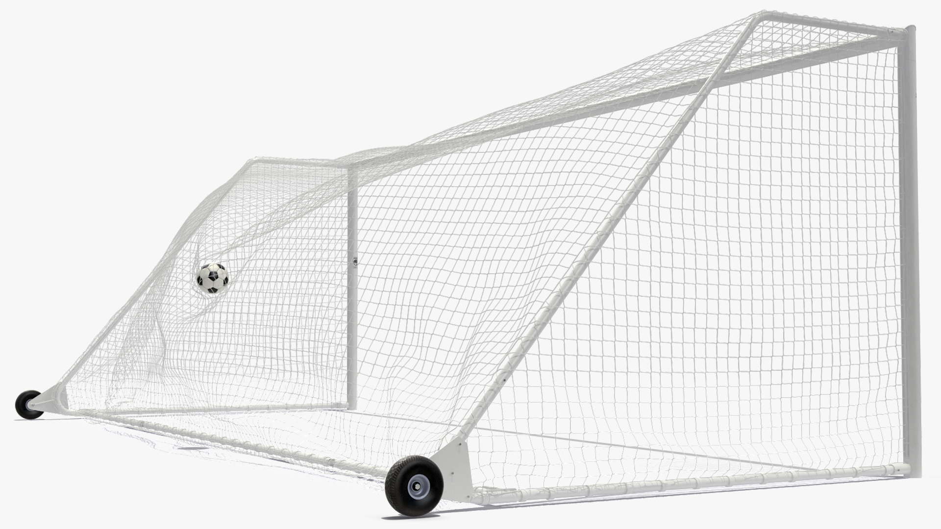 Animated Soccer Ball Hits the Goal 3D model