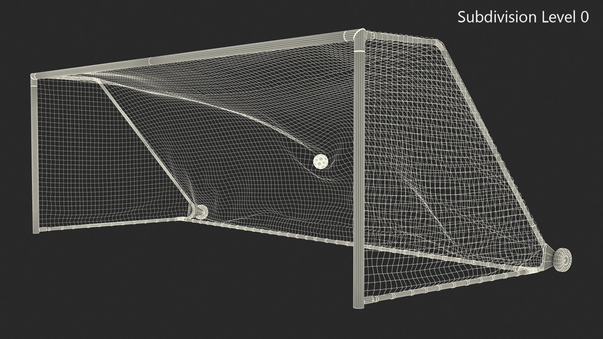 Animated Soccer Ball Hits the Goal 3D model