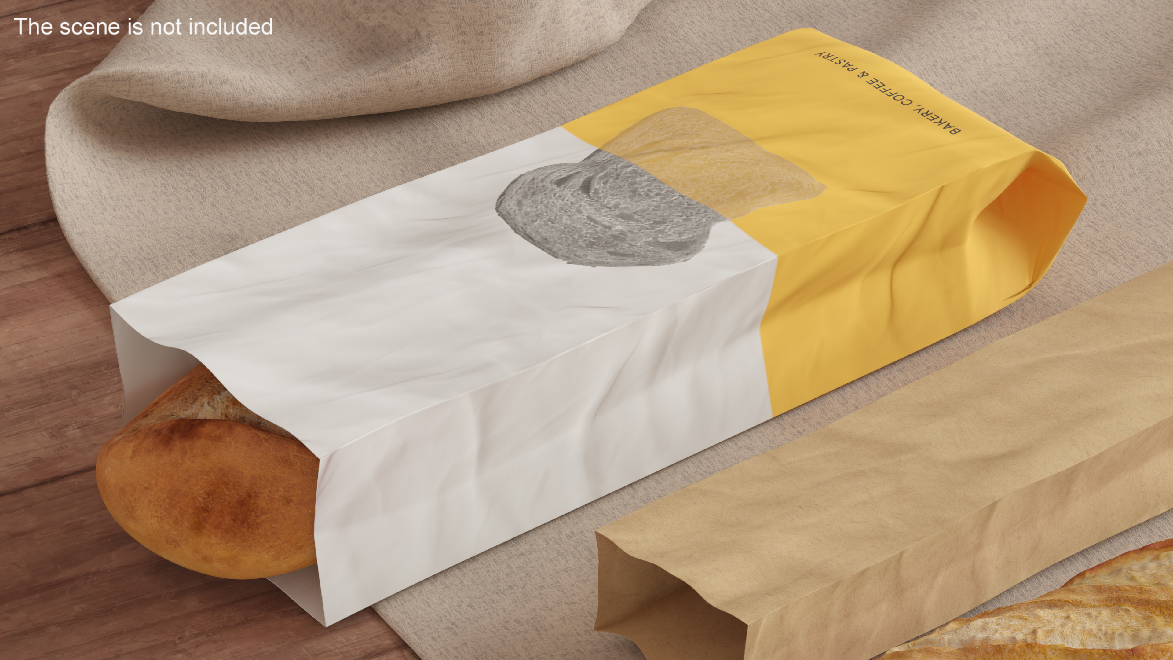 3D Paper Bread Bag White