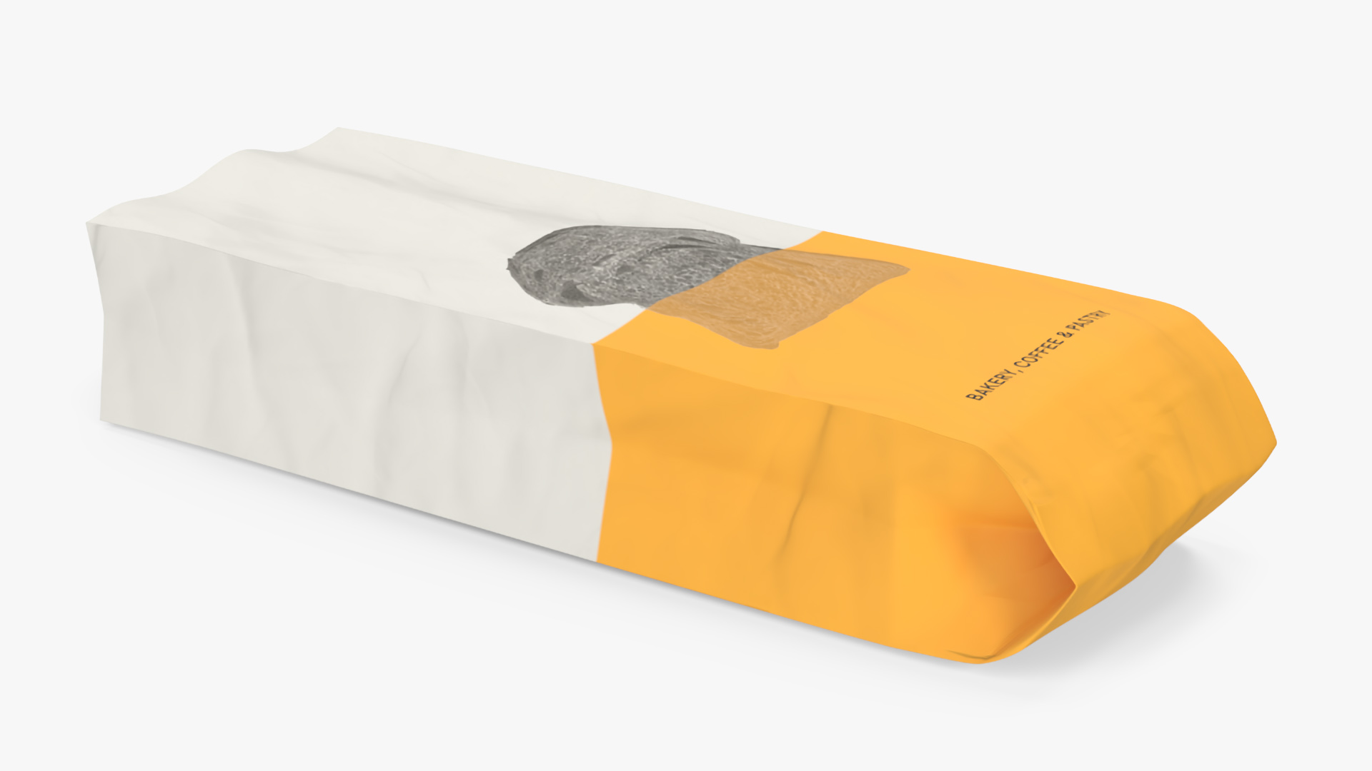 3D Paper Bread Bag White