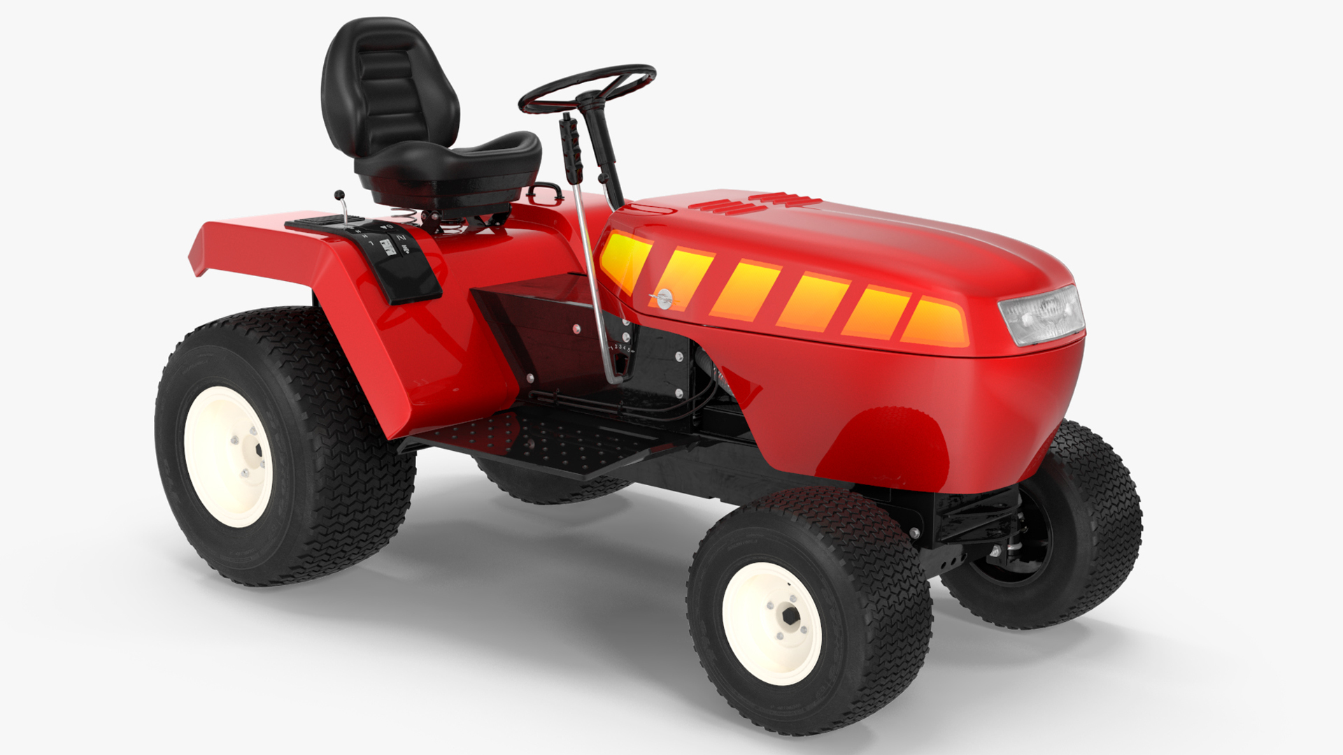 3D Mini Tractor Rigged for Cinema 4D model