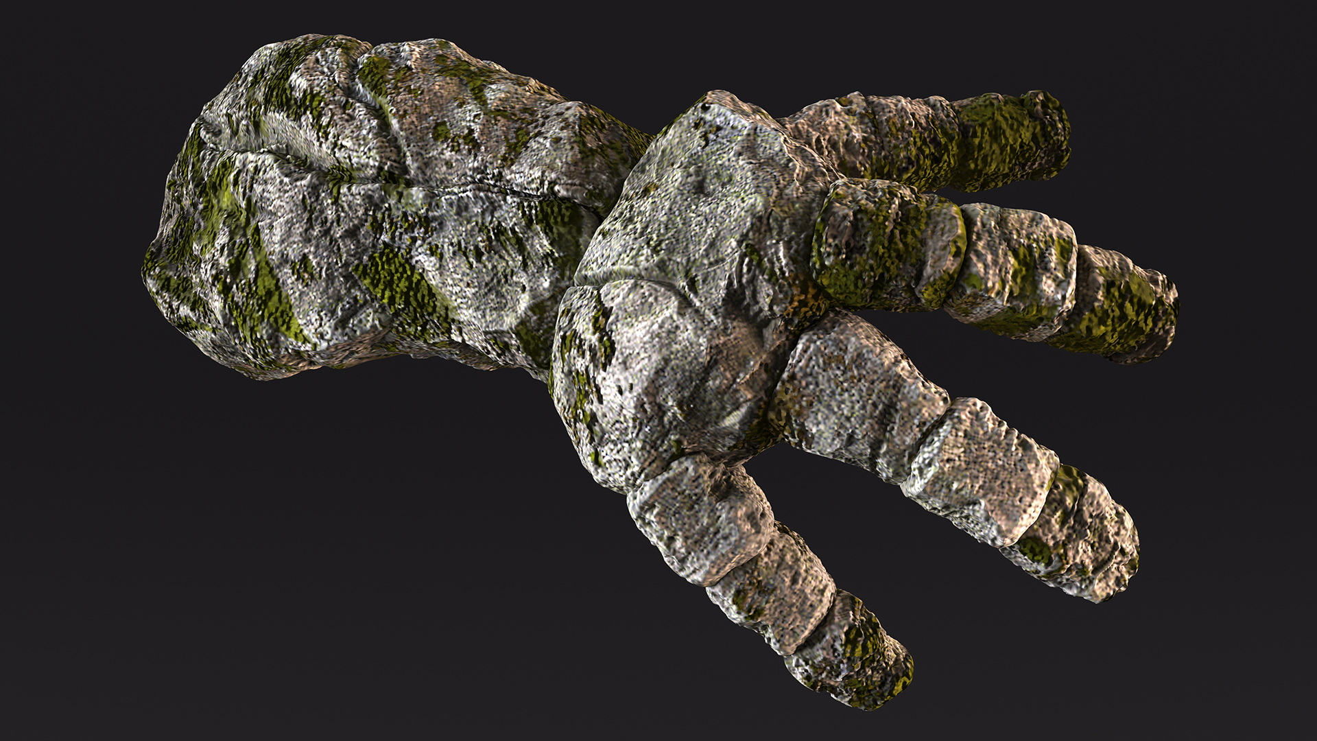 Stone Golem Hand Rigged for Cinema 4D 3D