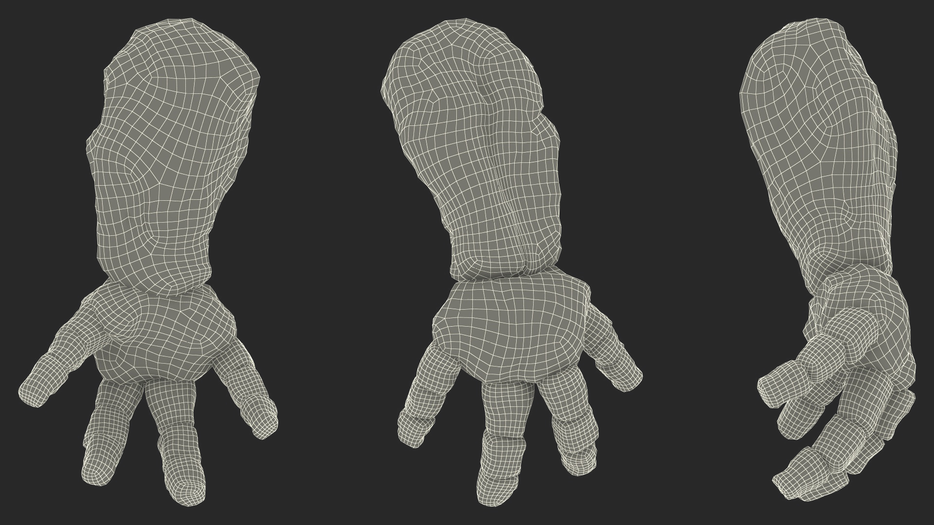 Stone Golem Hand Rigged for Cinema 4D 3D