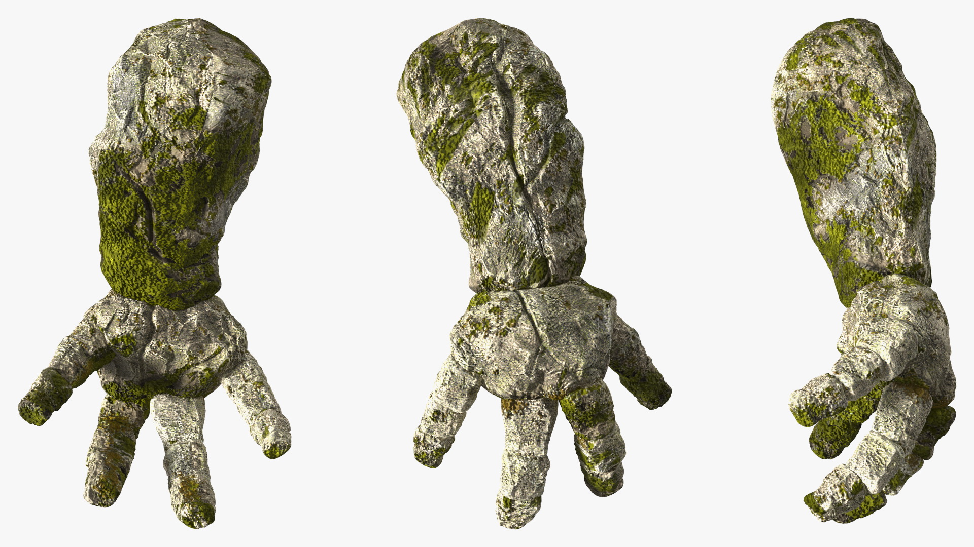 Stone Golem Hand Rigged for Cinema 4D 3D