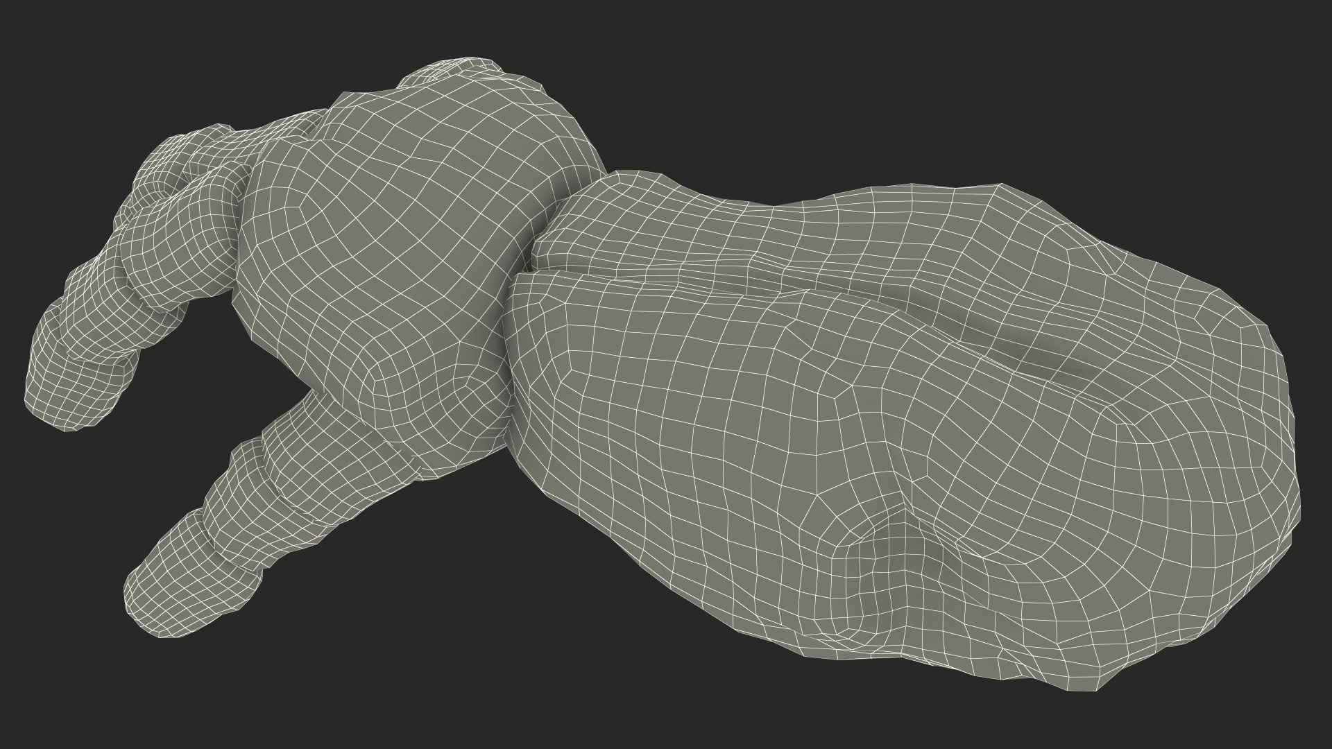 Stone Golem Hand Rigged for Cinema 4D 3D