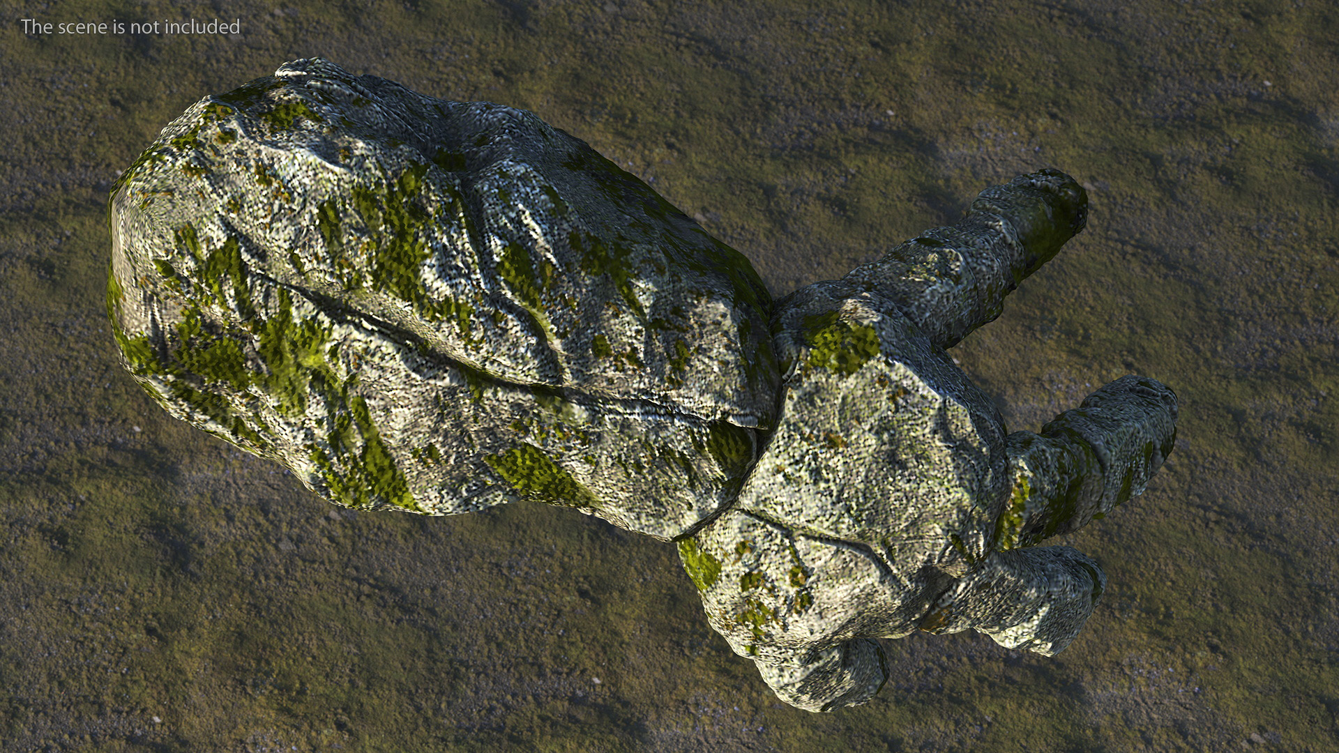 Stone Golem Hand Rigged for Cinema 4D 3D