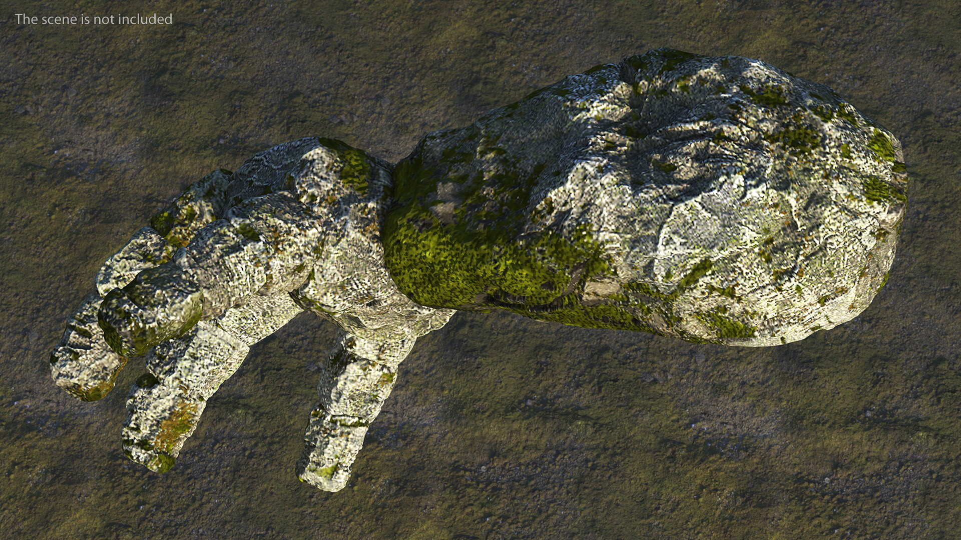 Stone Golem Hand Rigged for Cinema 4D 3D