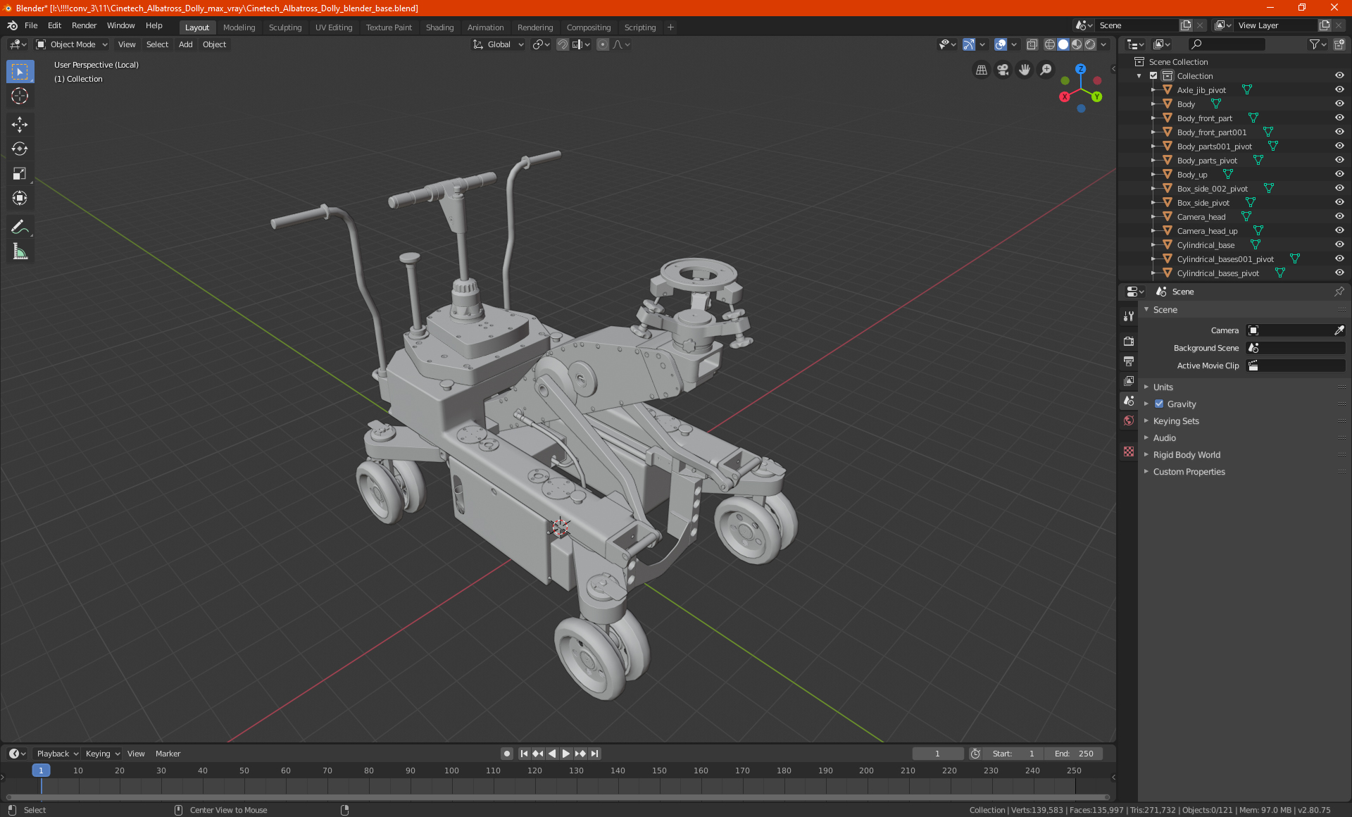 Cinetech Albatross Dolly 3D model