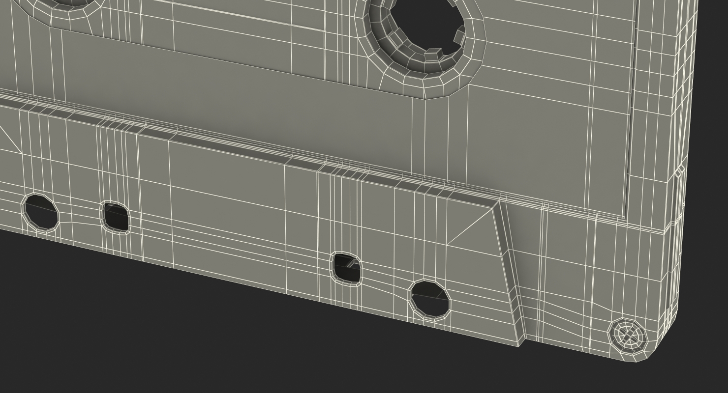 Blank Audio Cassette Tape with Box 3D model