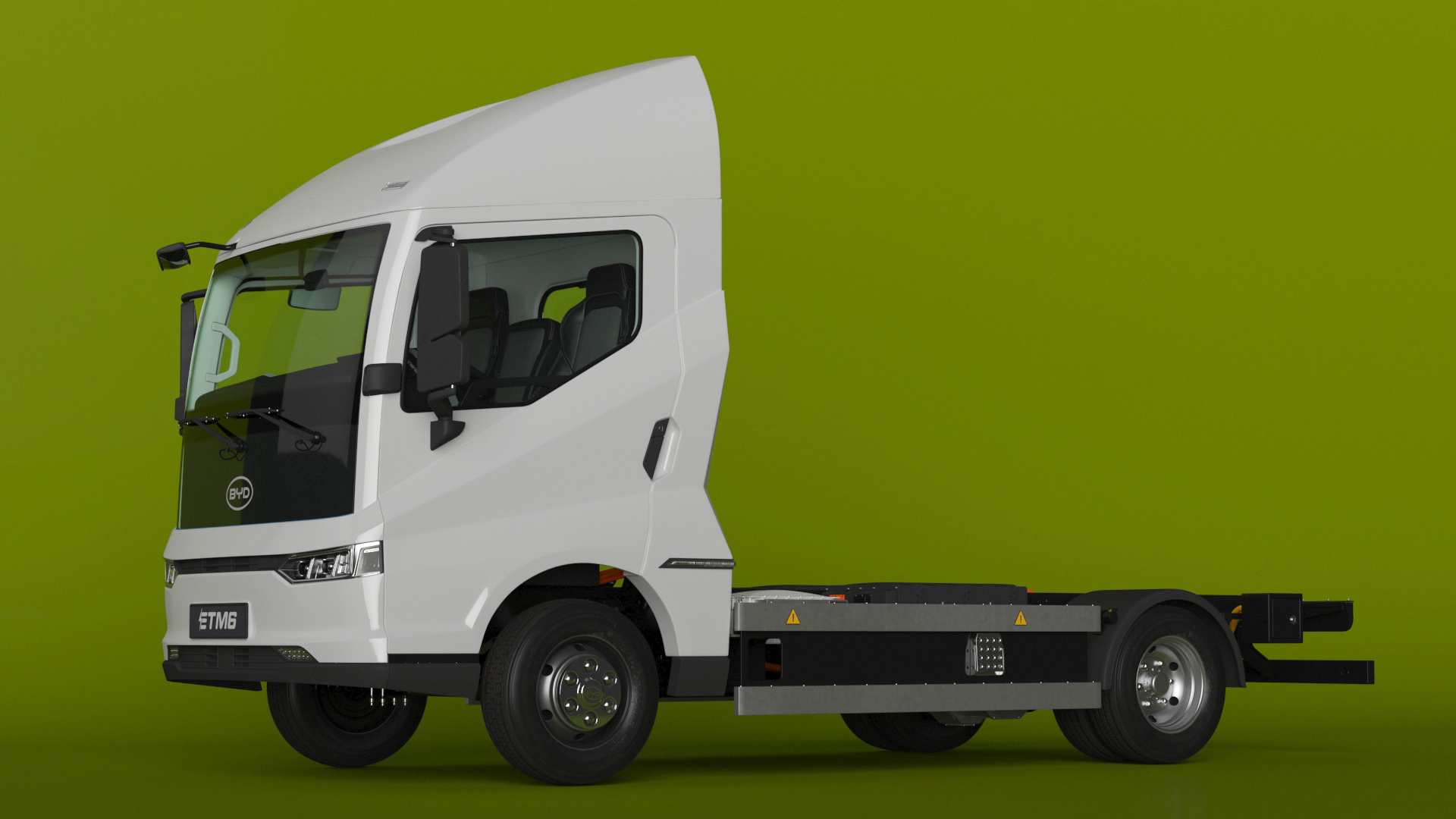 3D Truck BYD ETM6 Chassis White model